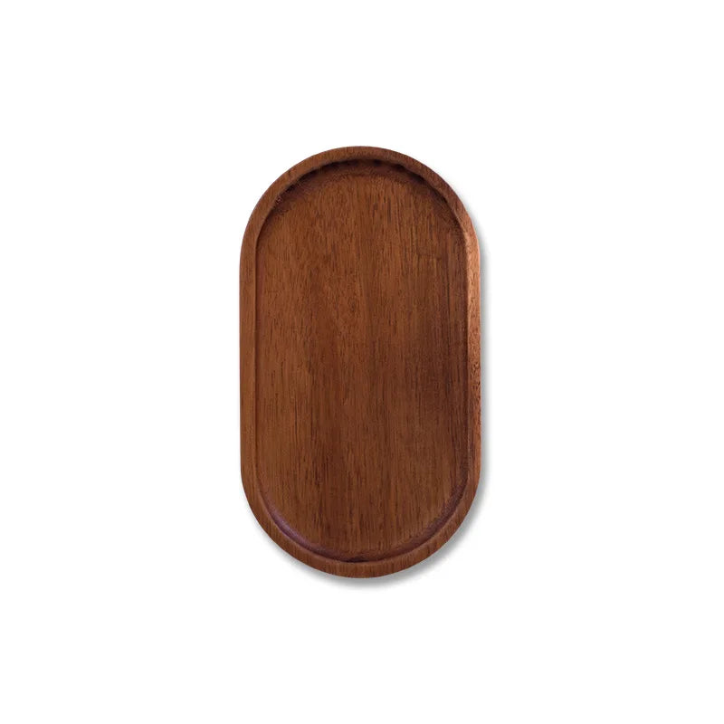Solid Wooden Tray Rectangular Plate Fruit Snacks Food Storage Trays Hotel Home Oval Serving Tray Decorate Supplies