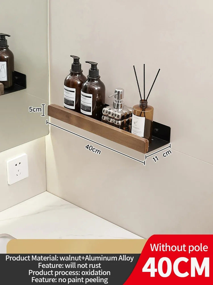 Wooden living room bathroom shelf wall mounted bathroom toilet sink shelf wall storage rack Kitchen shelf storage