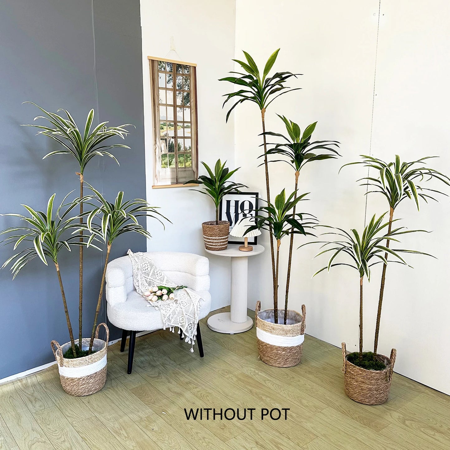 50-230CM New Artificial Dracaena Tree plant branch plastic outdoor indoor fake plant for home garden room wedding festival decor