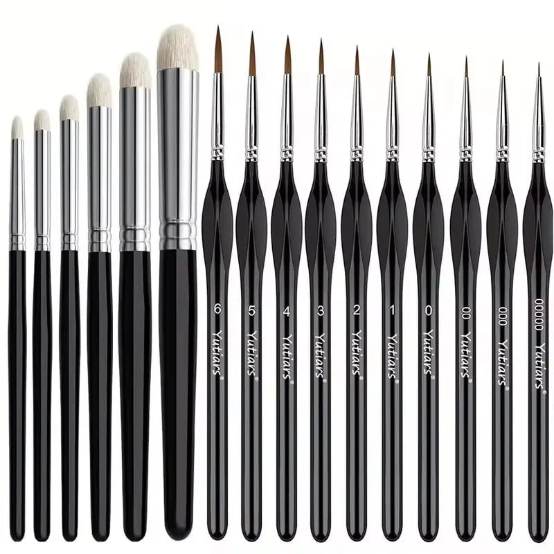 Professional Miniature Paint Brush Set For Warhammer 40K, Dnd, Citadel & Scale Models - Ideal For Enamel & Fantasy Figurines