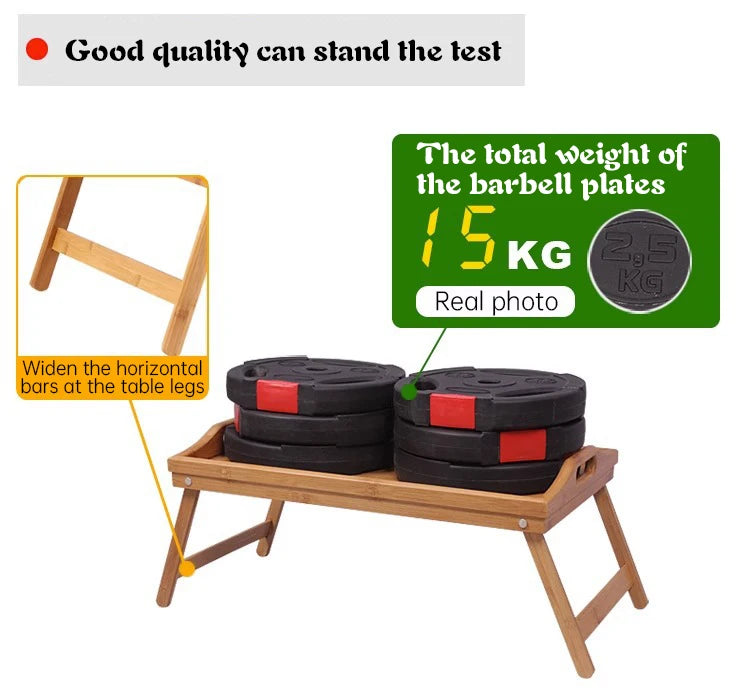 Bed tray, folding dining tray, wooden bamboo tea tray, picnic table, bed with postpartum meal tray, footboard vegetable tray, fr