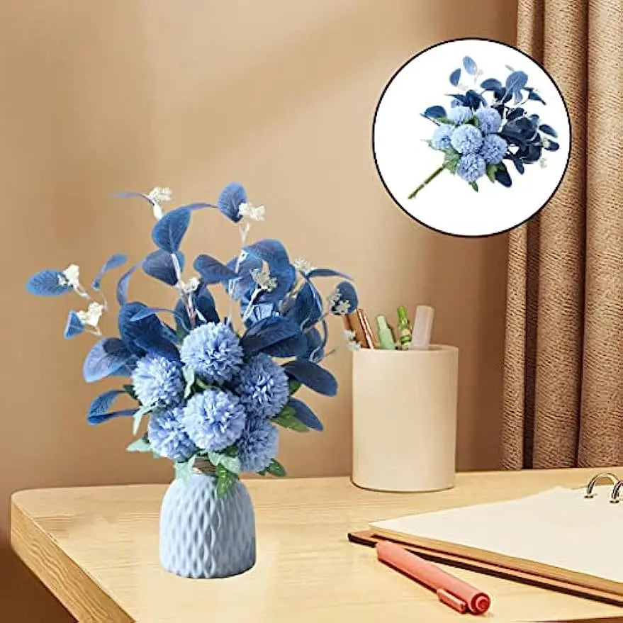 Artificial Flowers Bouquet Hydrangea Fake Flowers Chrysanthemum Silk Flowers Artificial for Decoration Flower Centerpieces