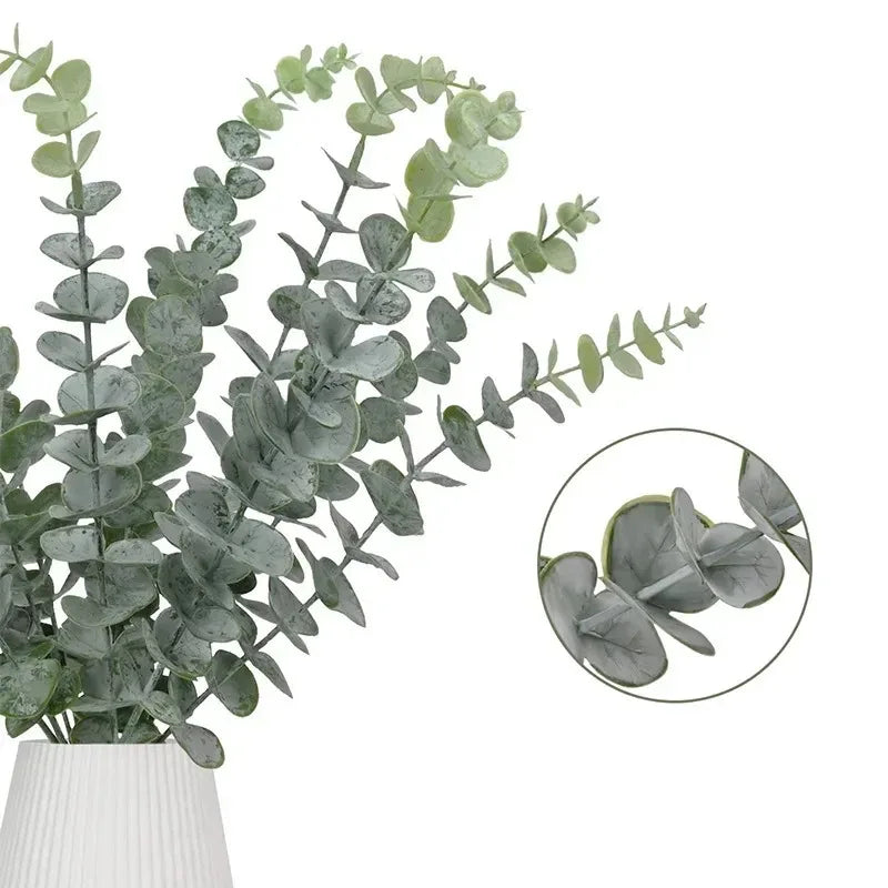 10/36PCS Artificial Eucalyptus Stems Green Leaves Eucalyptus Branches Flower Bouquet Wedding Christmas Decoration Fake Plant