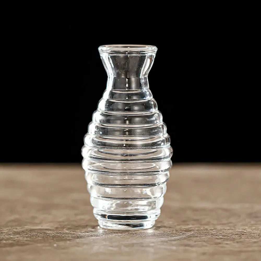 Retro Hydroponic Plant Vase Transparent Glass Vase INS Flower Vase Desktop Ornaments Home Decoration Wedding Party Supplies