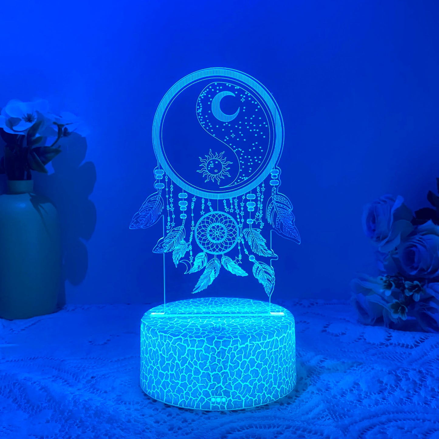 1pcs3D fishing net night light, USB creative dream decorative night light, birthday Christmas gift to friends and relatives.