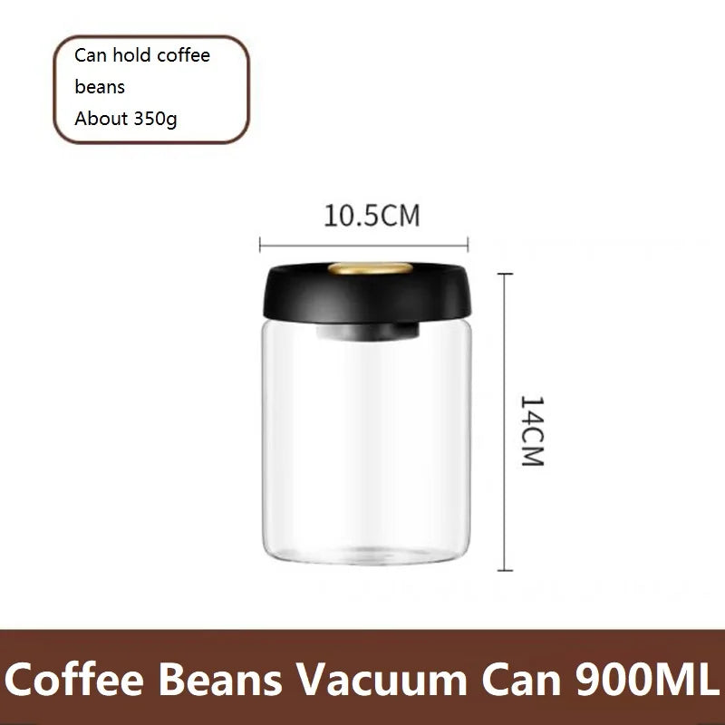 New Bean Coffee Storage Container Vacuum Seal Container Coffee Bean Storage Sealed Container KFSN01