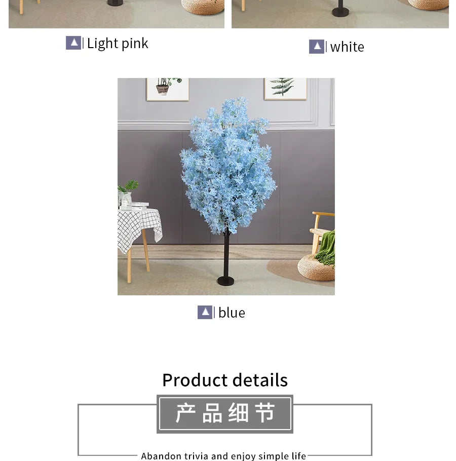 Artificial Cherry Tree Fake Plants Fake Tree Tabletop Living Room Pathway Guide DIY Party Wedding Decor Backdrop Home Decor