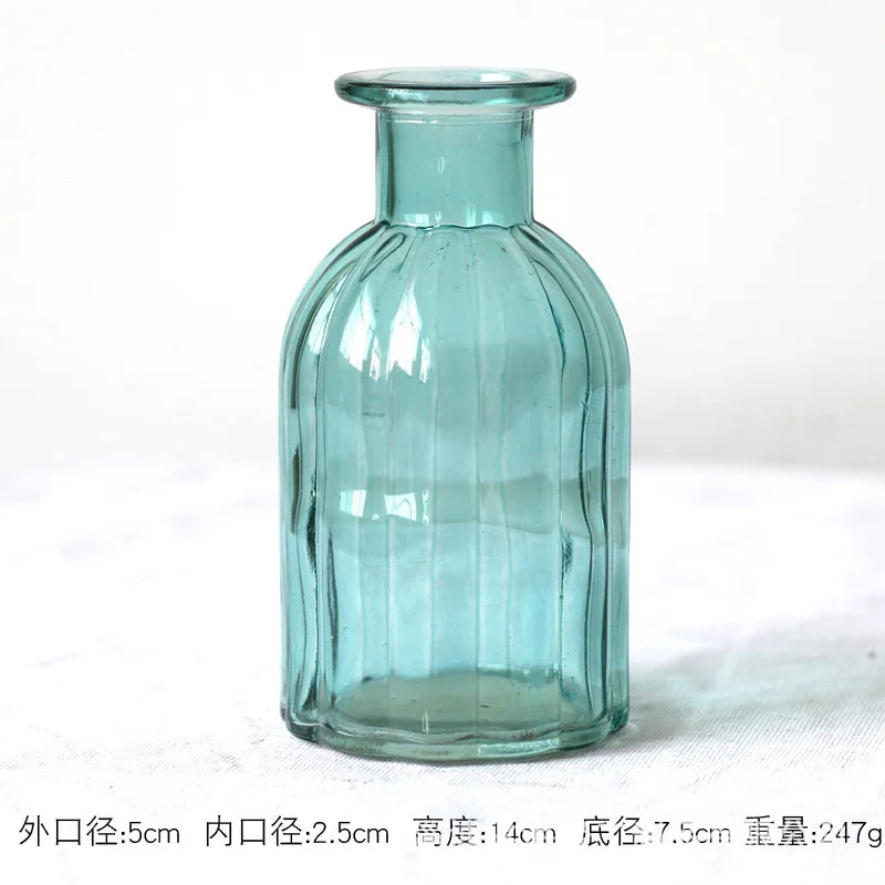 Glass Vase Living Room Decoration Small Fresh Flower Vases For Homes Table Bedroom Decor Modern Terrarium Home Accessories