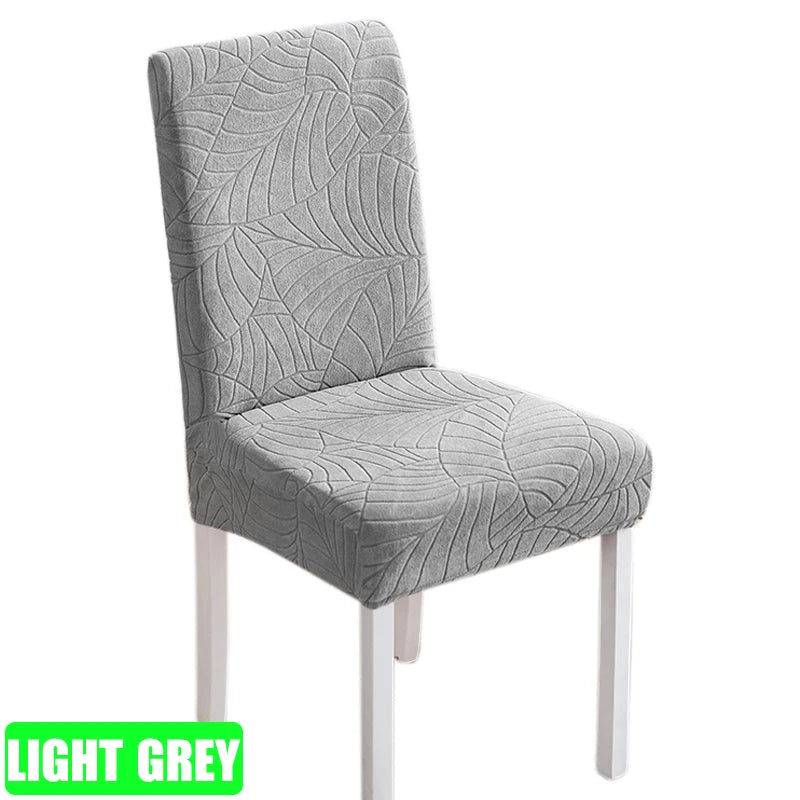 Jacquard Chair Cover for Dining Room Stretch Jacquard Dining Chair Cover Slipcover Elastic Spandex Kitchen Chair Cover