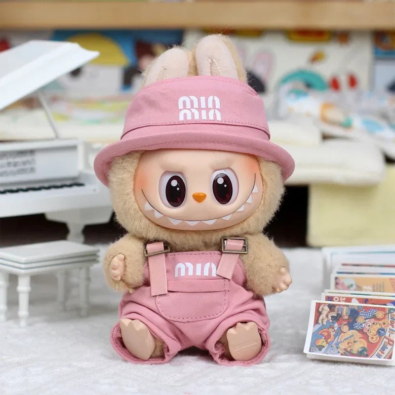 For Labubu Clothes Fashion Overalls Pleated Skirt Set Labubu Idol V1 V2 V3 Dolls Clothing Doll Accessories Blythe Clothes