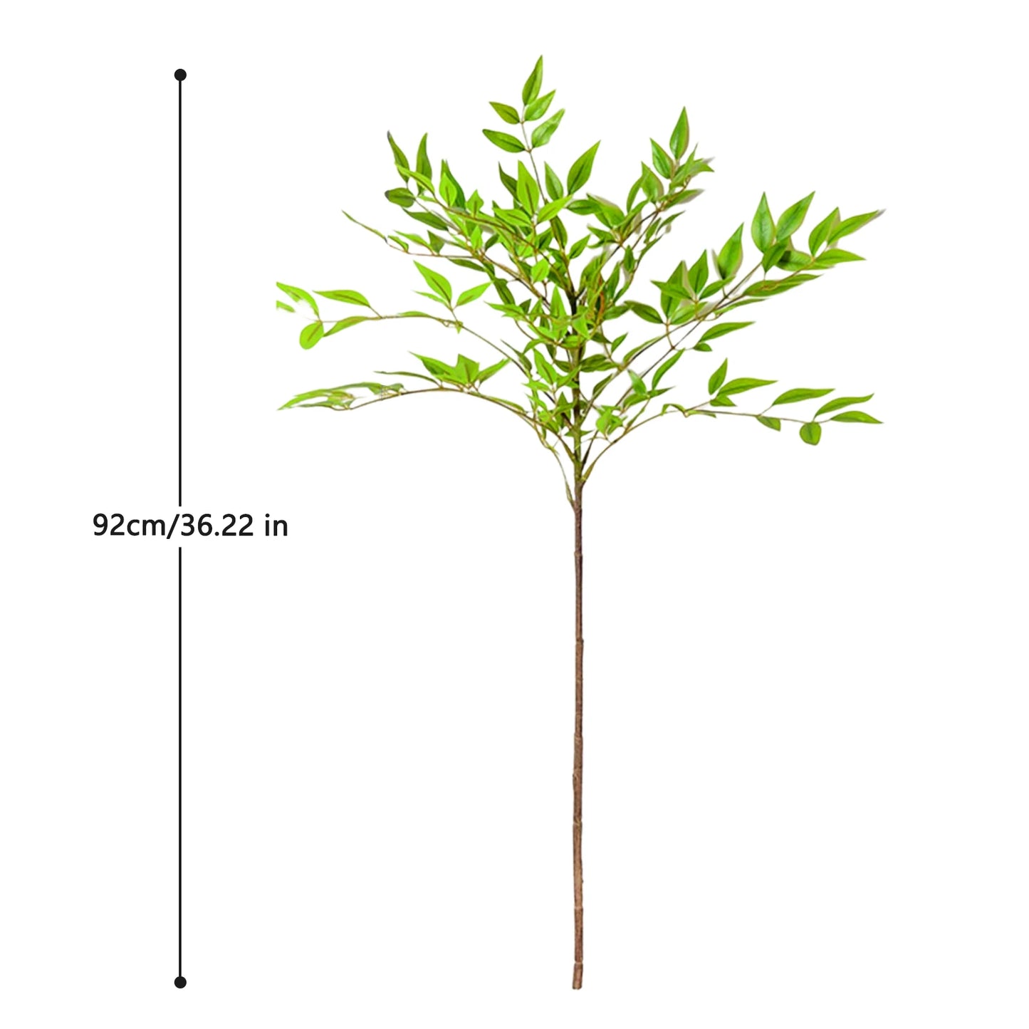 76-135cm  Artificial Plants Fake Bamboo Tree Branch Plastic Nandina Leaves Tall Green Landscape For Home Garden Decor