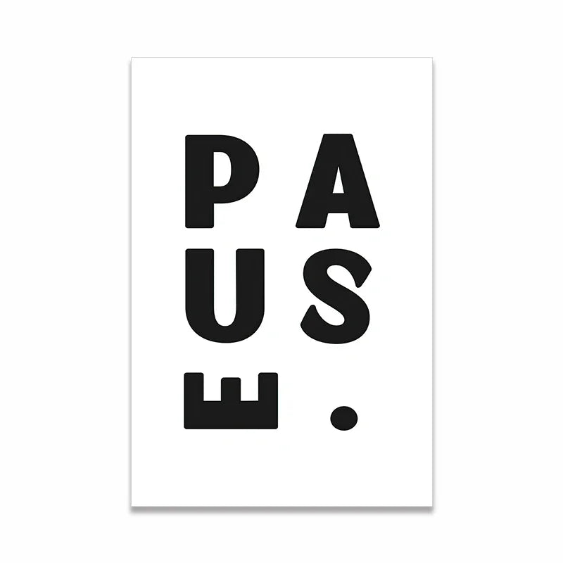 Scandinavian Minimalist Wall Art Modern Black and White Abstract Oil Painting Poster Print Home Bedroom Living Room Decoration
