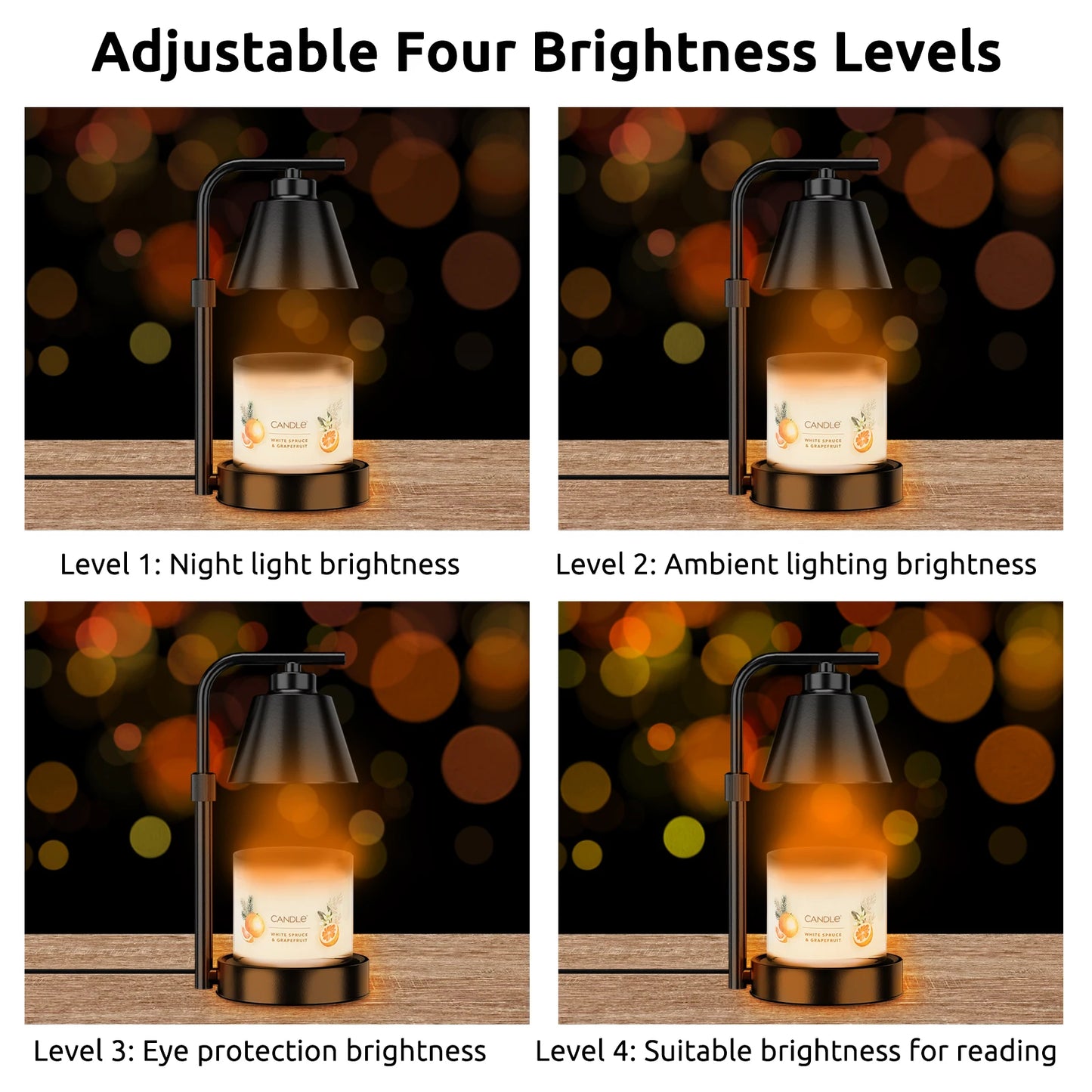 Candle Warmer Lamp with Timer- Dimmable Electric Wax Melt Warmer, Lamp Candle Warmer 110v US Plug