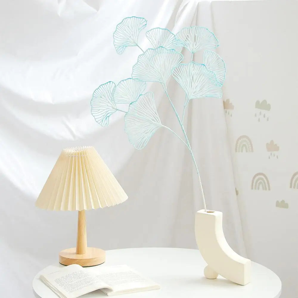 Fake Wedding Ginkgo Leaf Flowers Branch Artificial Ginkgo Leaves Home Shop Decor