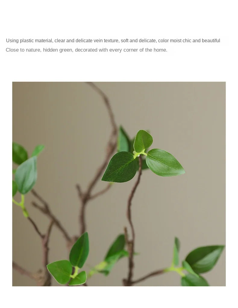 44CM Artificial Green Plants Withered Branches Home Decorations Green Leaves Withered Vines Flower Arrangements Decoration