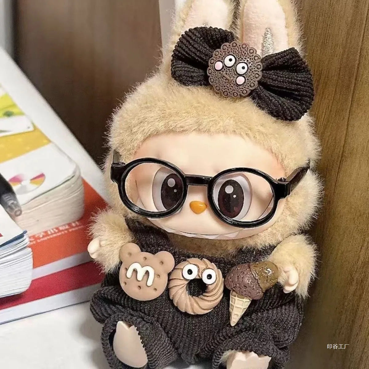 Labubu 6.5cm Glasses Accessories Transparent Plastic Glasses for 15-17cm Labubu Plush Doll DIY Toys for Labubu Sunglasses ﻿