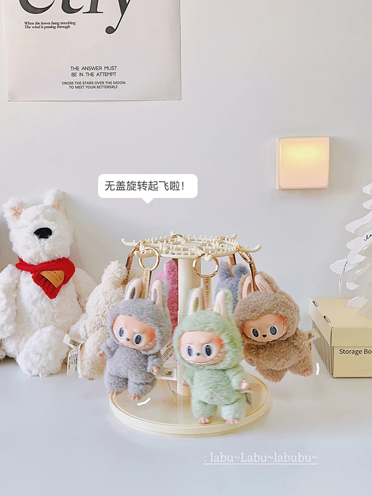 Labubu Pendant Display Box Rotating Transparent Labubu Doll Handmade Blind Box Storage Display Rack Decoration In Stock