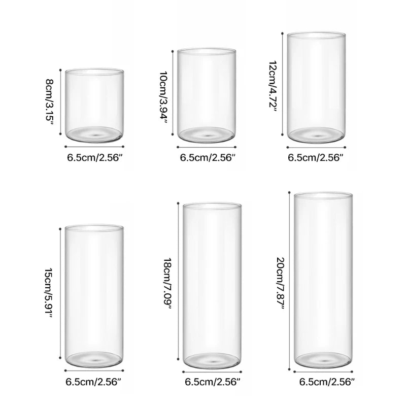 Clear Glass Vase Glass Cylinders Vase for Centerpieces Weddings Party Supply