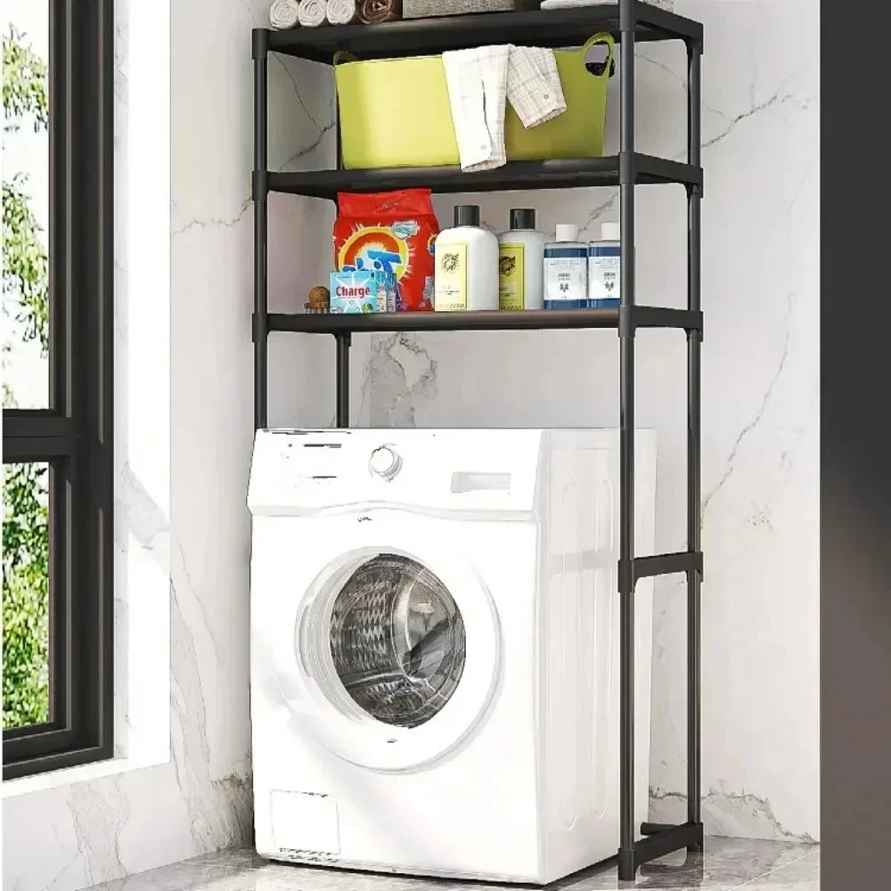 Washing Machine Storage Rack 3 Layers Adjustable Portability Balcony Storage Racks Floor Standing Toilet Bathroom Accessories