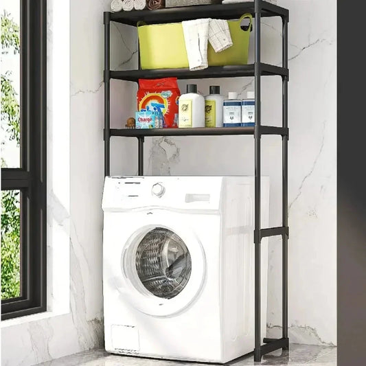 Washing Machine Storage Rack 3 Layers Adjustable Portability Balcony Storage Racks Floor Standing Toilet Bathroom Accessories