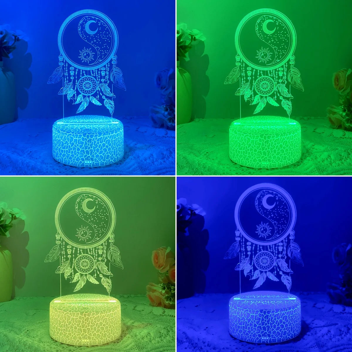 1pcs3D fishing net night light, USB creative dream decorative night light, birthday Christmas gift to friends and relatives.