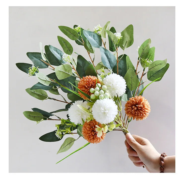 Artificial Flowers Peony Fake Flowers Hydrangea Crafts for DIY Home Bridal Wedding Party Festiva Decoration