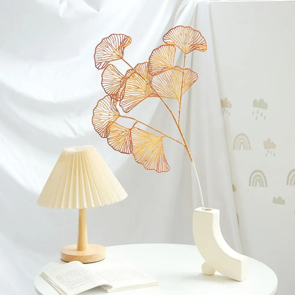 Fake Wedding Ginkgo Leaf Flowers Branch Artificial Ginkgo Leaves Home Shop Decor