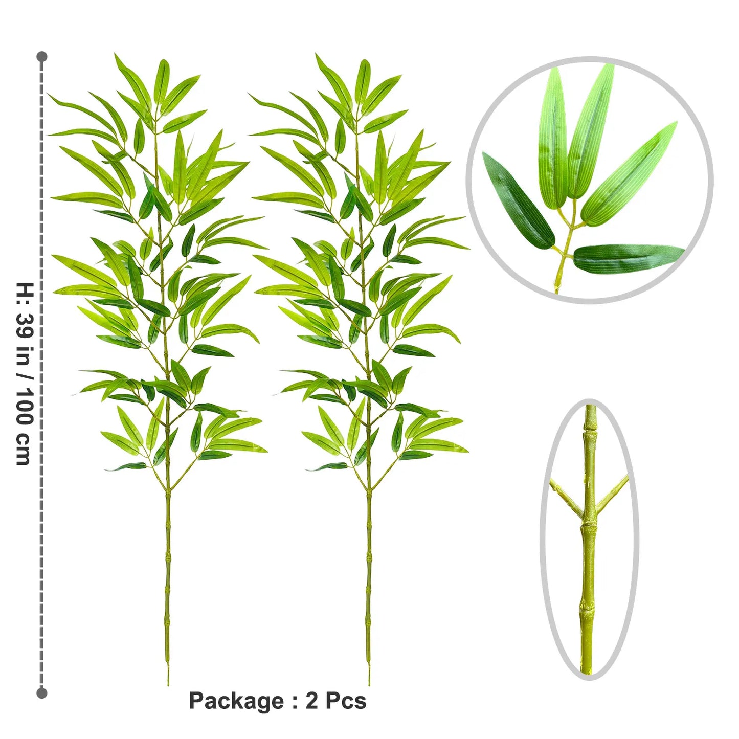 130-210CM Artificial Green Bamboo Branch Fake plant realistic faux plant for Wedding Home Hotel Office Party Decoration ornament