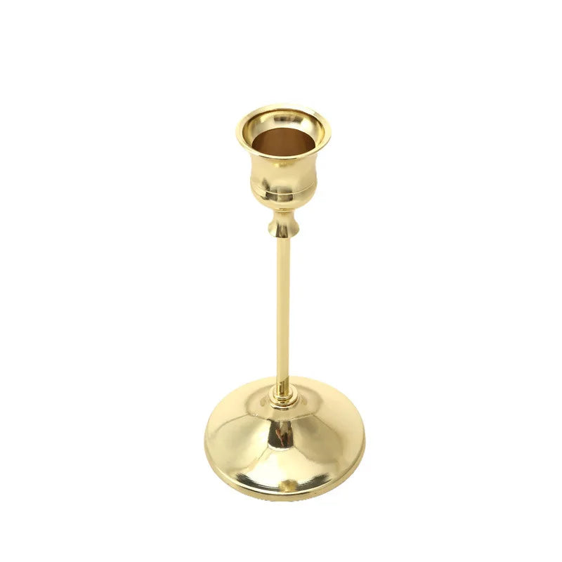 European style Metal Candle Holders Simple Golden Wedding Decoration Bar Party Living Room Decor Home Decor Candlestick
