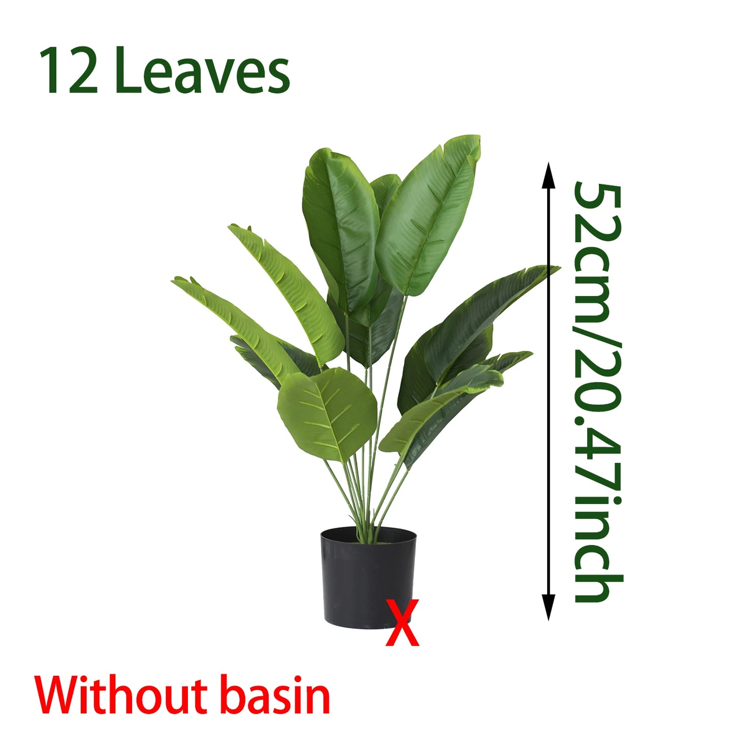 1pc Artificial Plants Large Tropical Palm Tree Fake Banana Plants Leaves Real Touch Plastic Monstera Simulated Plant for Home