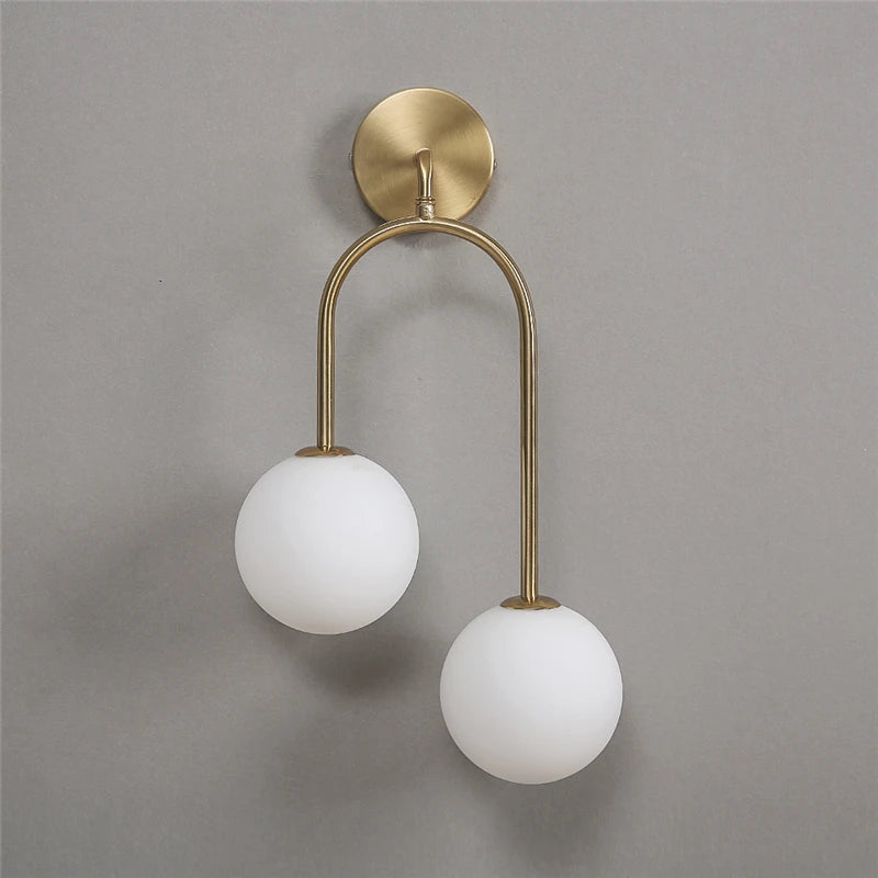 Creative Glass Ball Wall Lamps Modern Bedroom Bedside Lamp Living Room Background Wall Lights Home Decoration Lighting Fixtures