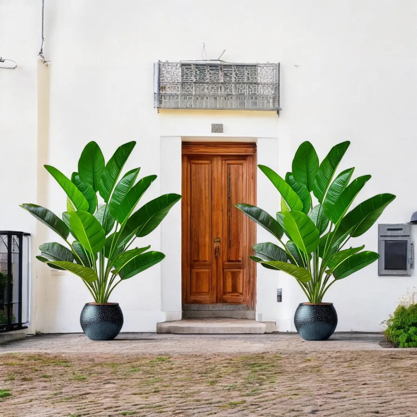 1pc Artificial Plants Large Tropical Palm Tree Fake Banana Plants Leaves Real Touch Plastic Monstera Simulated Plant for Home