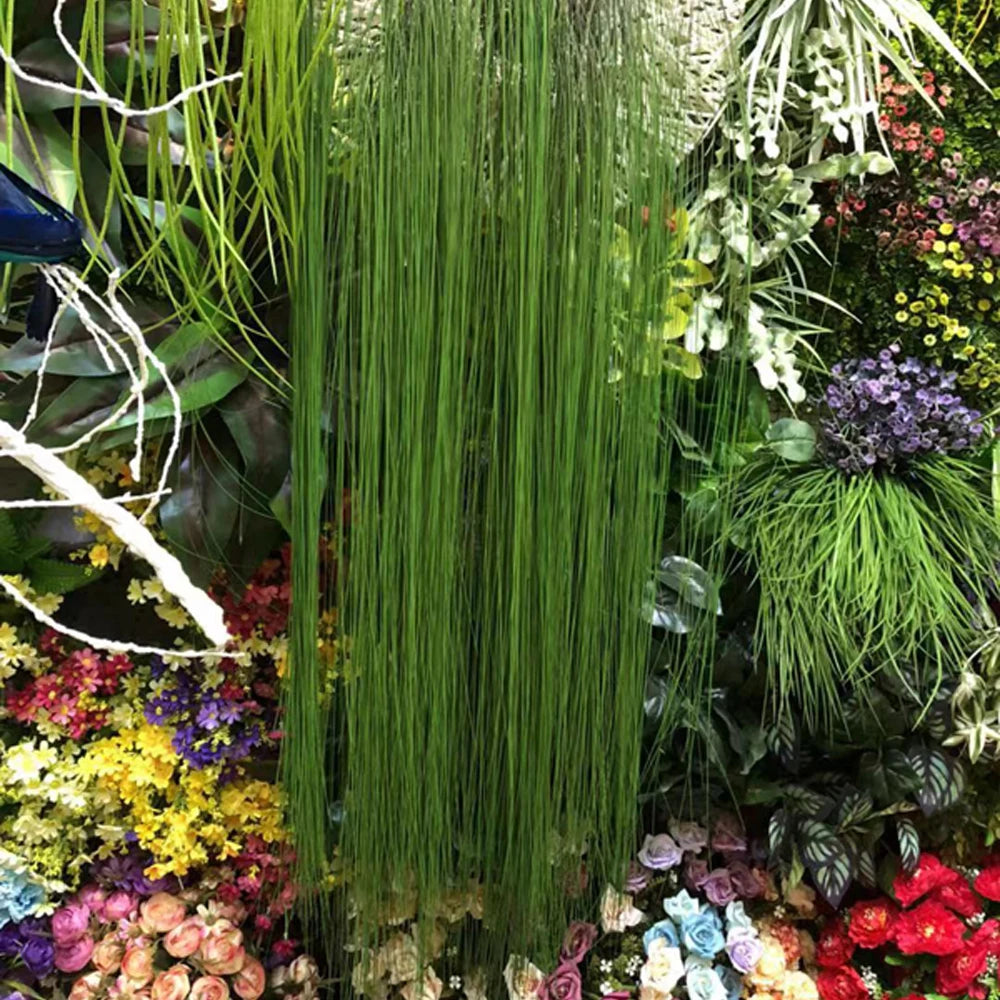 Artificial Plastic Grass Leaves Simulation Fake Plants Wall Hanging Home Decoration Plantas Artificiales Home Accessories