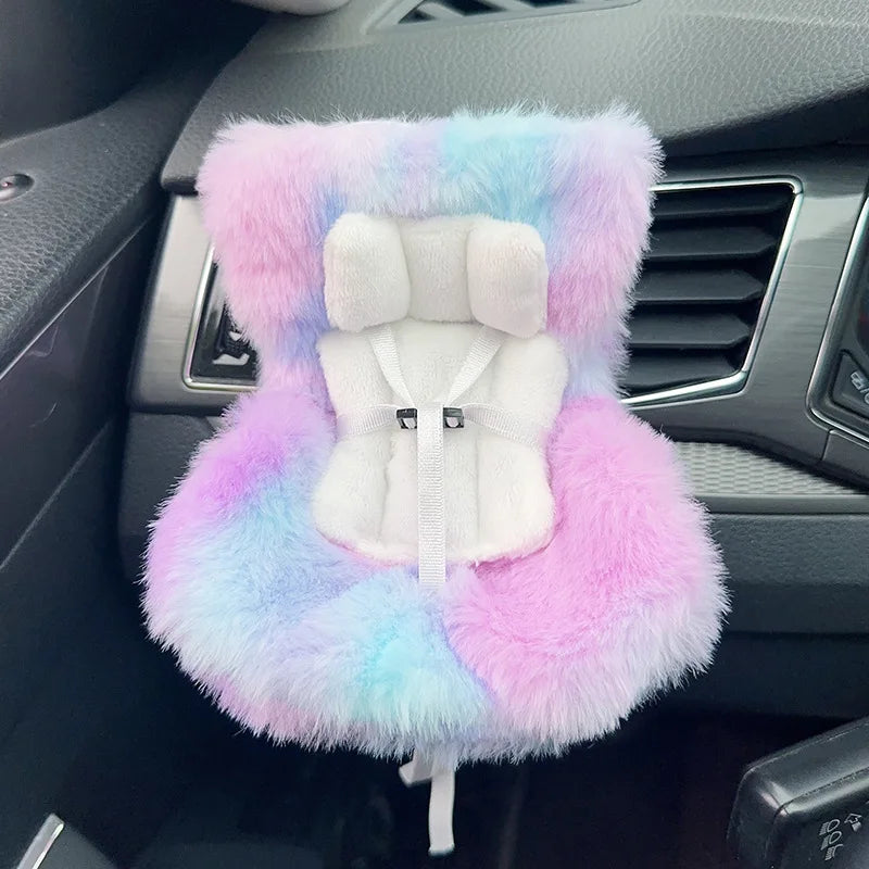 Labubu 15-17cm Doll Seat Labubu Doll Safety Seat Cute Doll Air Outlet Storage High-grade Car Interior Decoration Ornament Gifts