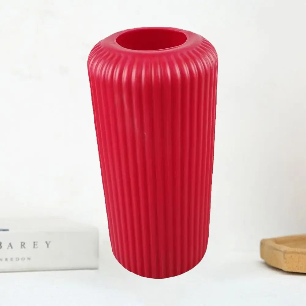 Creative Flower Art Hydroponic Vase Ornaments Light Capacity Vertical Nordic Vase Ornaments DIY Plastic Vase Living Room