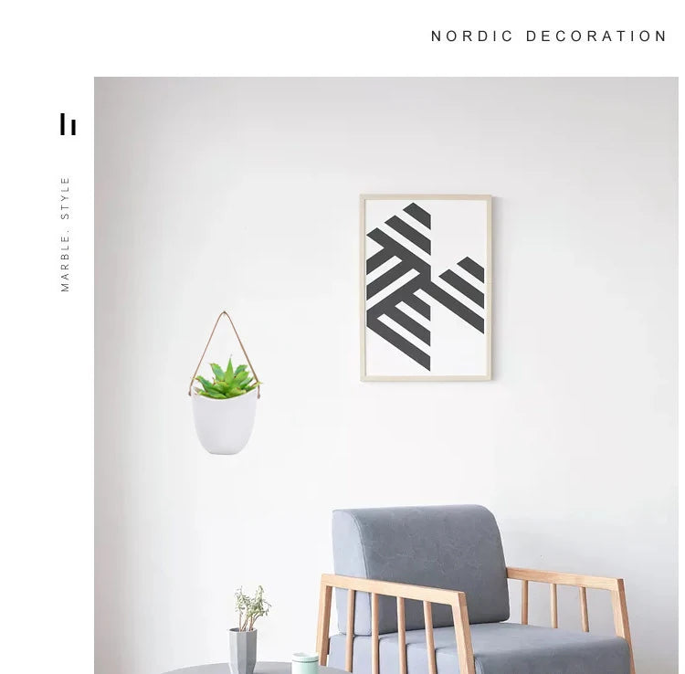 Creative Wall Hanging Flower Plant Pots Succulent Flower Pot Flower Basket White Ceramic Vase Garden Decoration planters
