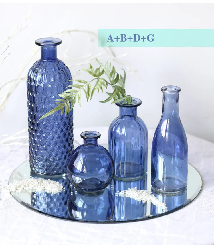 Glass Vase Living Room Decoration Small Fresh Flower Vases For Homes Table Bedroom Decor Modern Terrarium Home Accessories