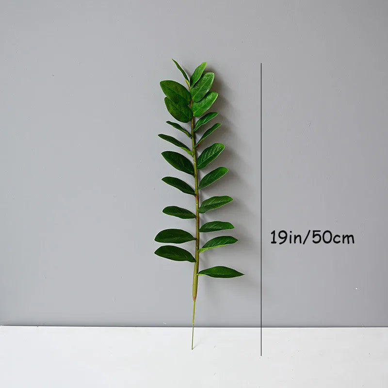 51in Fake Plant Large Artificial Ficus Plants Branches Plastic Fake Leafs Green Banyan Tree For Home Bedroom Garden Shop Decor