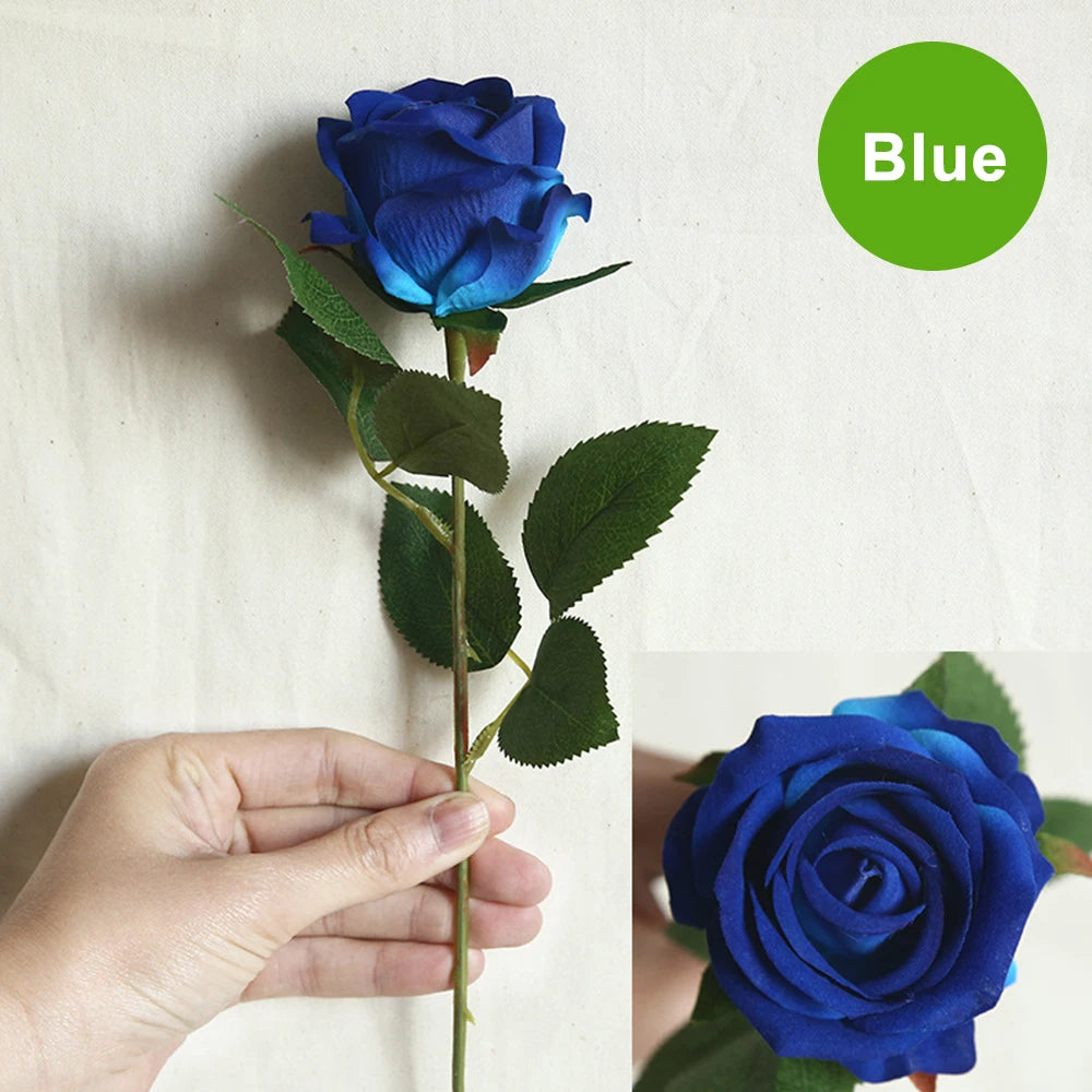 1/3Pcs Artificial Flowers Bouquet Red Velvet Fake Rose Flower for DIY Wedding Home Decoration Mothers Day Valentine's Day Gifts