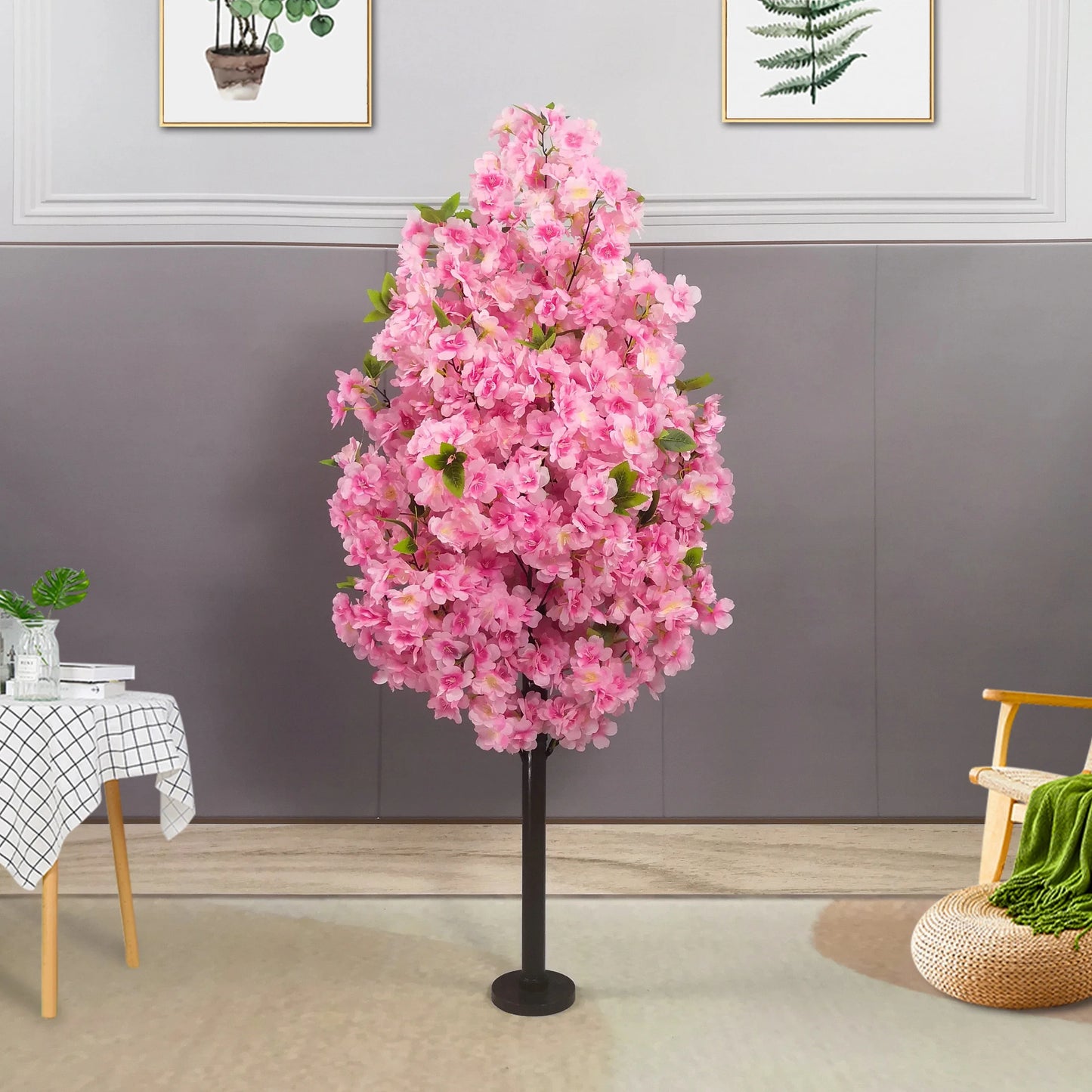 Artificial Cherry Tree Fake Plants Fake Tree Tabletop Living Room Pathway Guide DIY Party Wedding Decor Backdrop Home Decor