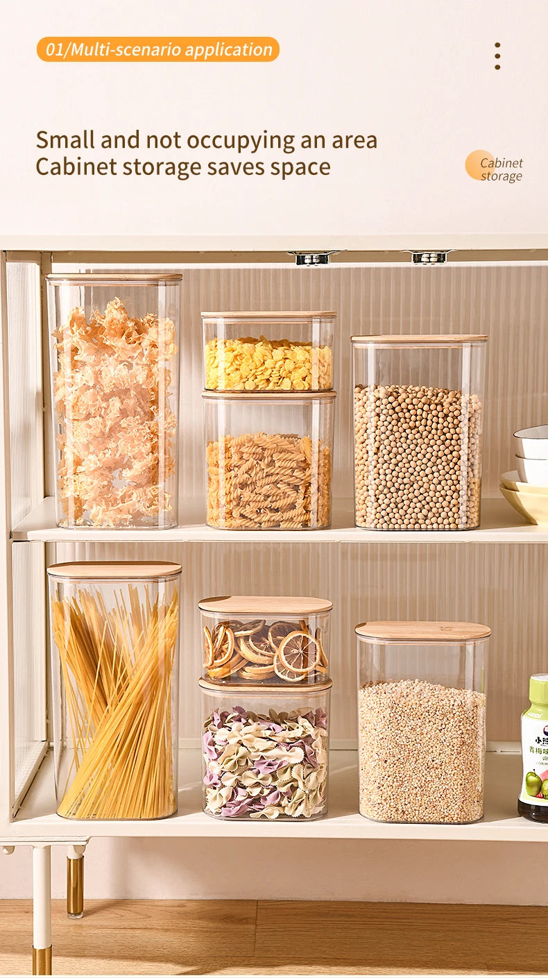 Storage Containers with Lids,Clear Food Jars Fits for Pantry,Coffee Bar,Airtight Canisters for Organizer Pasta,Sugar,Coffee Bean
