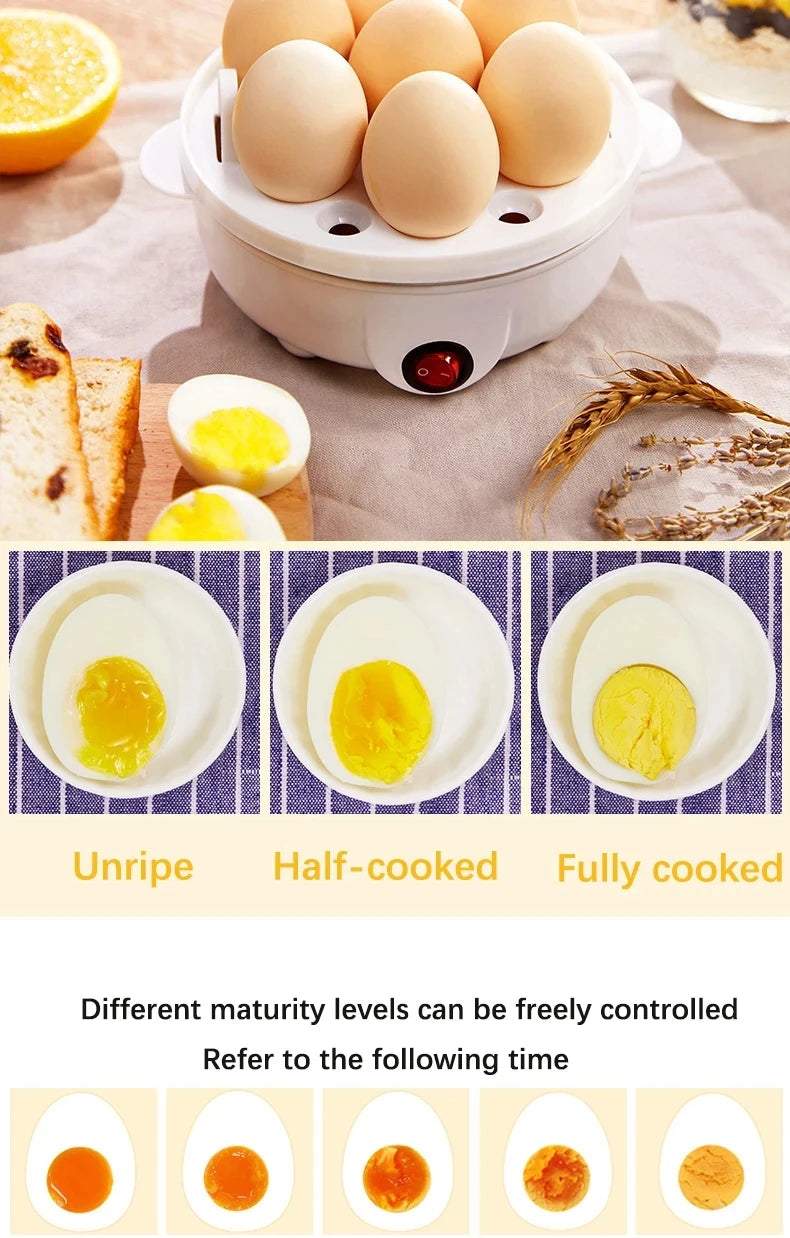 Double Layer Egg Cooker Hard Boiled Egg Cooker Anti-dry Electric Egg Boiler with 40mL Measuring Cup Steam