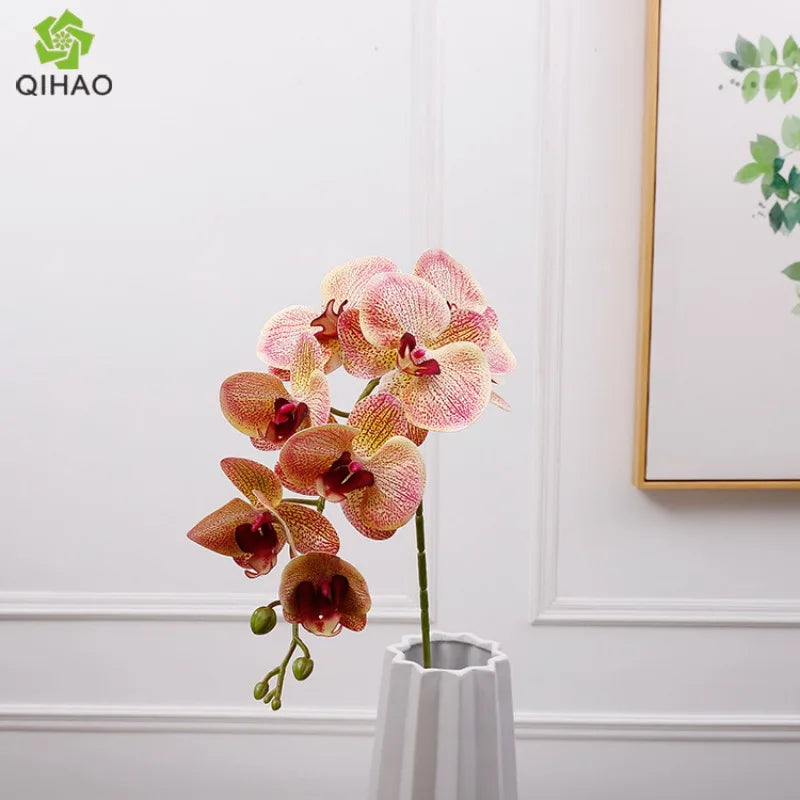 Artificial Butterfly Orchid Fake Phalaenopsis Flowers Artificial Orchid Stem Plants for Wedding Home Decoration