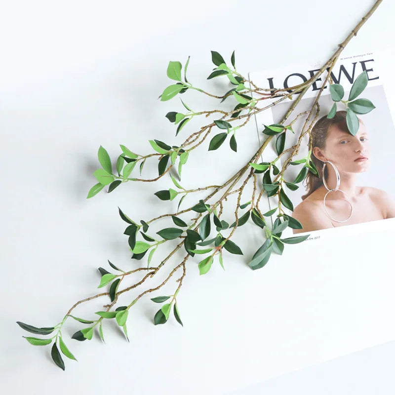 Artificial Tenuifolia Ficus Twig Plants Branch Fake Long Branch Plant Flowers Table Home Garden Wedding DIY Decoration