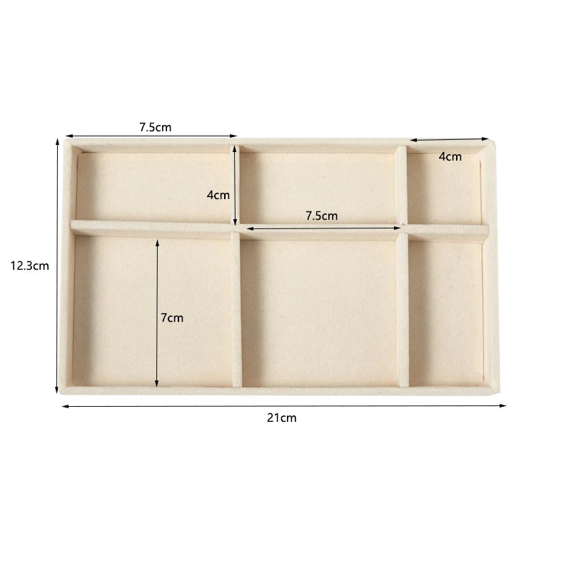 4pcs Hot Sales Fashion Portable Velvet Jewelry Ring Jewelry Display Organizer Box Tray Holder Earring Jewelry Storage