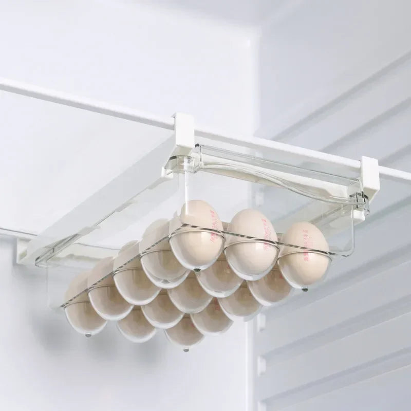 Refrigerator Drawer Style Food Storage Box, Fruit Packaging Machine, Shelf Support, Sliding Plastic Cooking Container