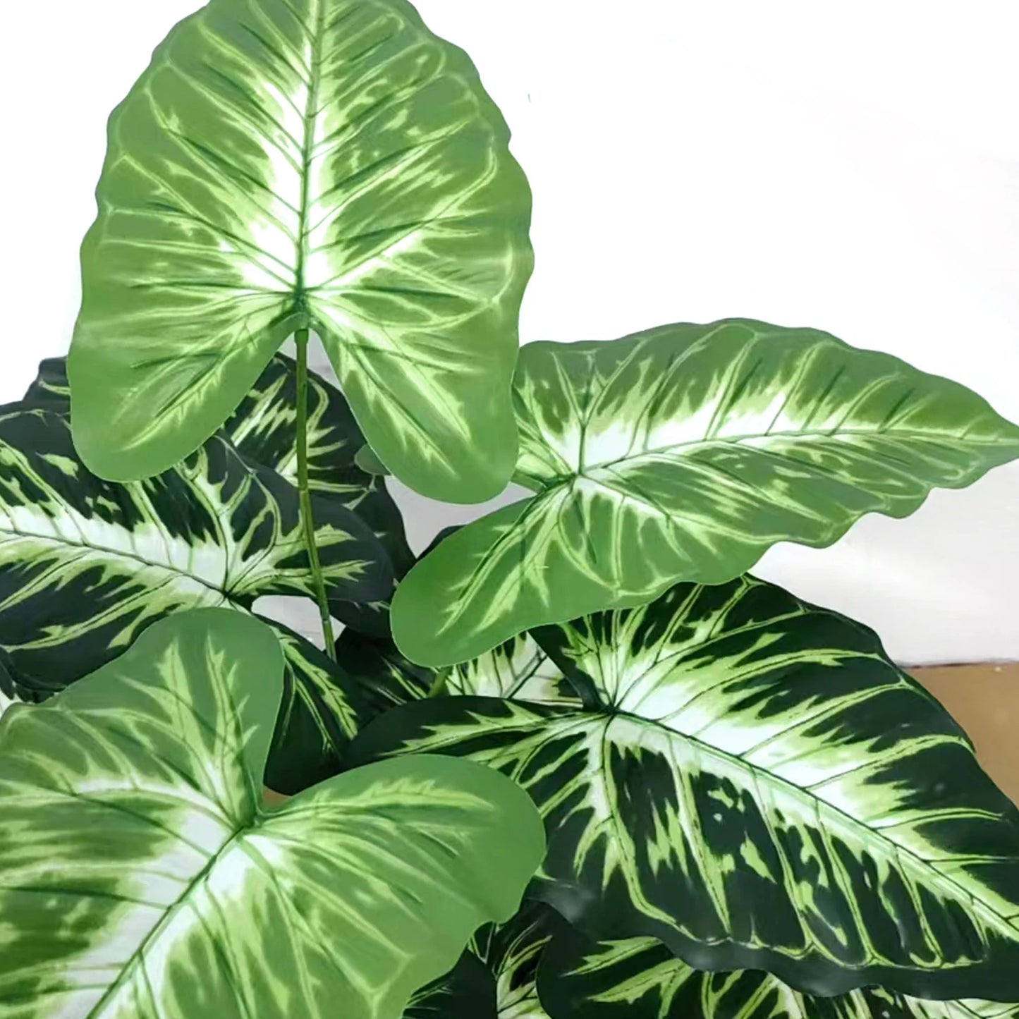 47-109cm Artificial Flowers Calla Lily Horseshoe Leaf Turtle Leaf Bobcat Leaf Fake Plant Ornamental Holiday Home Decoration