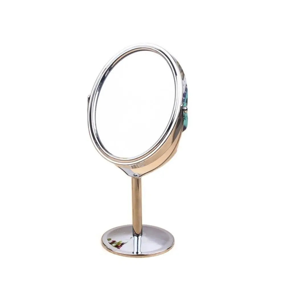 360° Rotatable Stand Makeup Mirror Desktop Double Cosmetic Mirror Oval Nordic Makeup Mirror Portable Small Mirror