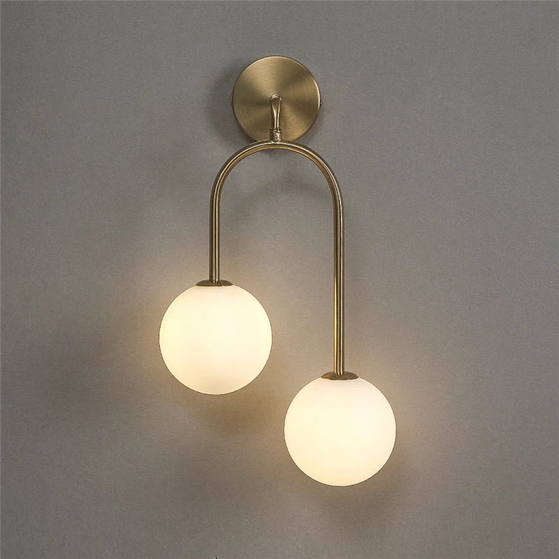 Creative Glass Ball Wall Lamps Modern Bedroom Bedside Lamp Living Room Background Wall Lights Home Decoration Lighting Fixtures
