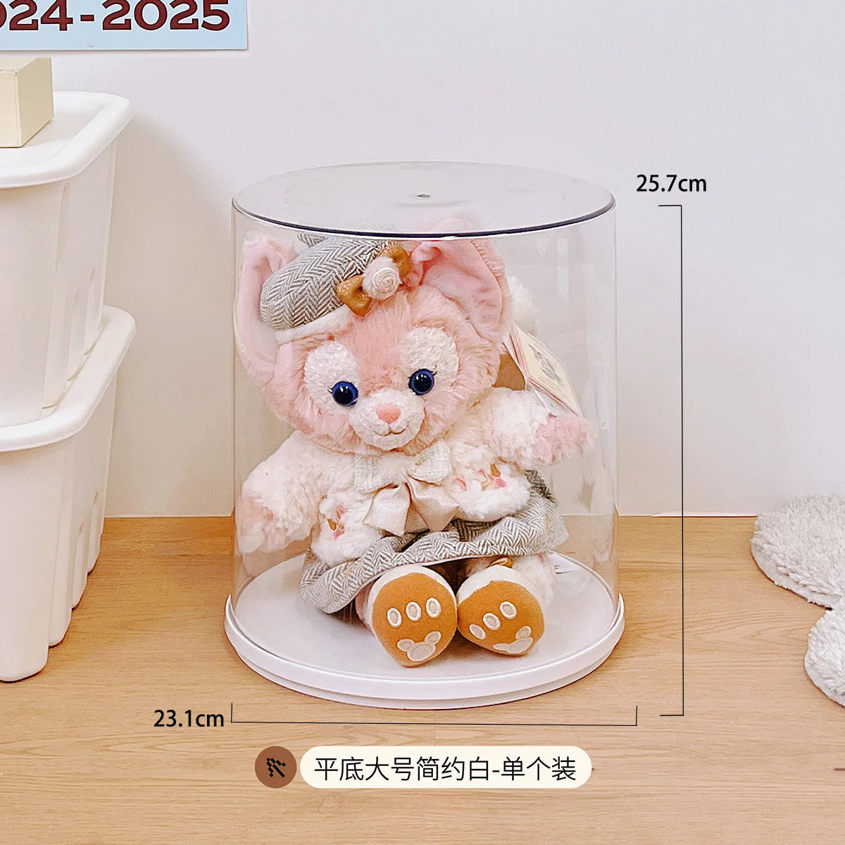 Labubu Pendant Display Box Rotating Transparent Labubu Doll  Storage Blind Box Storage Display Dustproof And Moisture-Proof